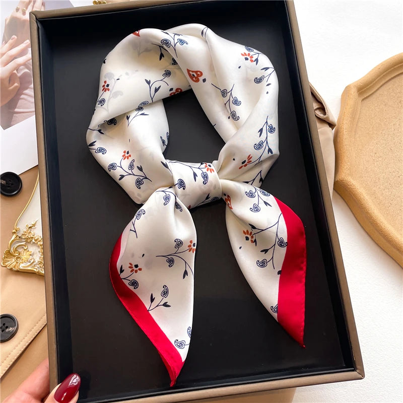Hair Print Summer Silk Feeling Scarf For Women.