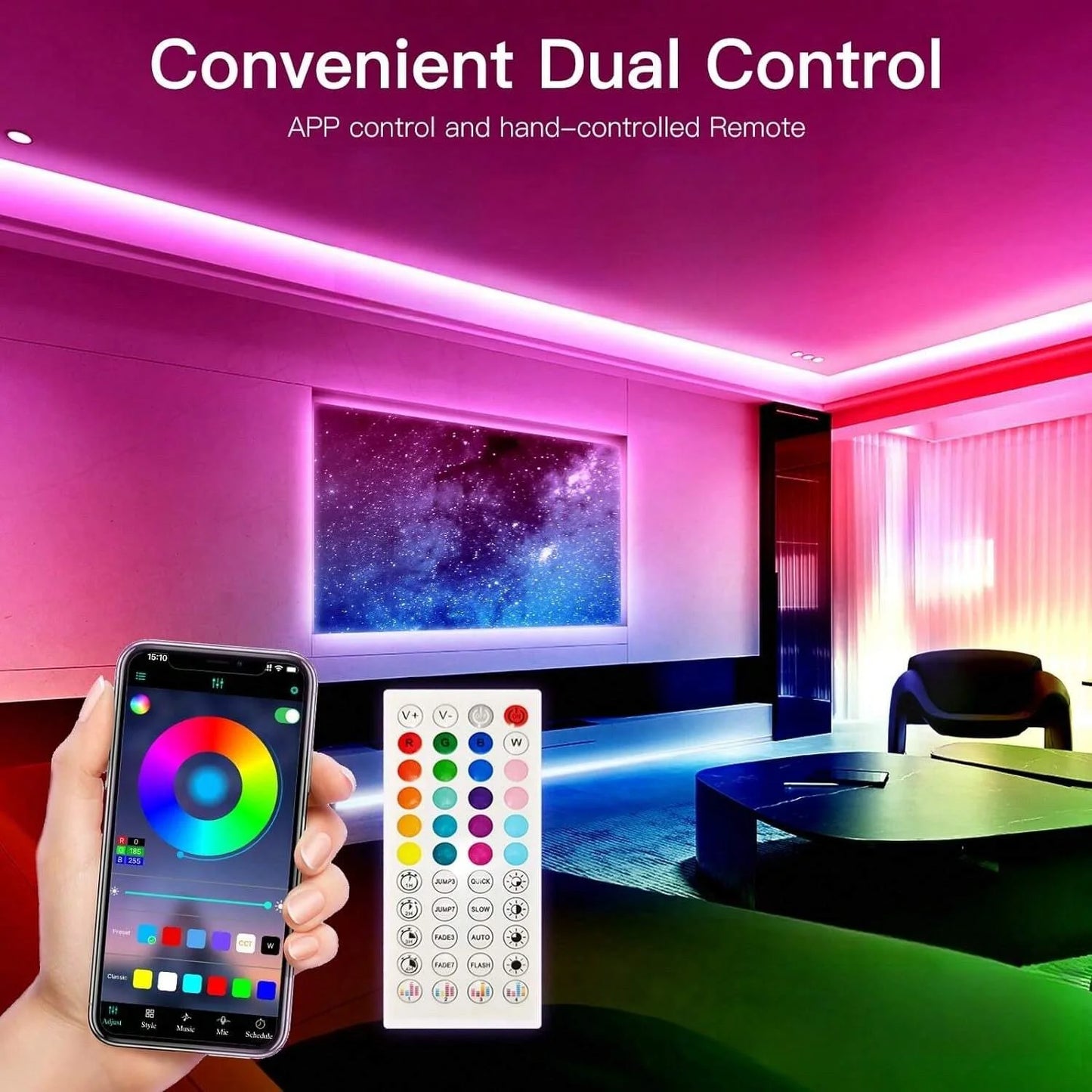 LED Strip Bluetooth Tape Decor for TV backlight Neon LED Lighting.