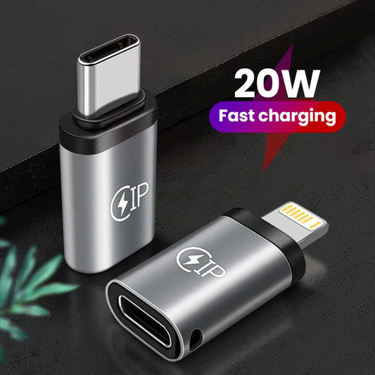 USB Cable Converter Lightning To USB C Adapter 20W.