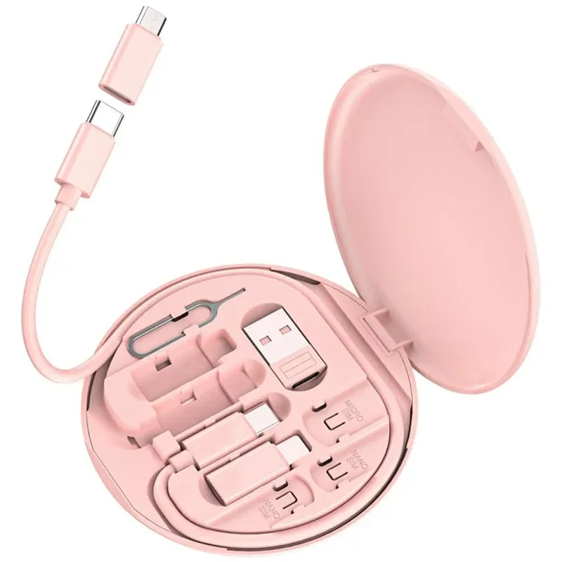 60W Multi Type-C To USB C To Micro USB To Lighting Fast Charging
