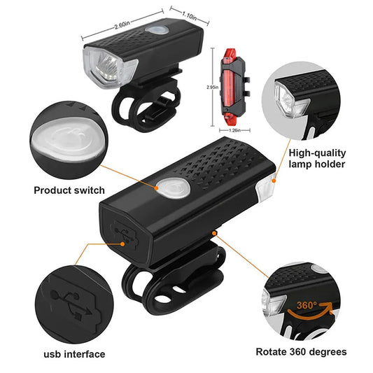 USB Rechargeable Bicycle Accessories for the Bicycle