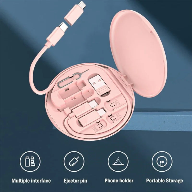 60W Multi Type-C To USB C To Micro USB To Lighting Fast Charging