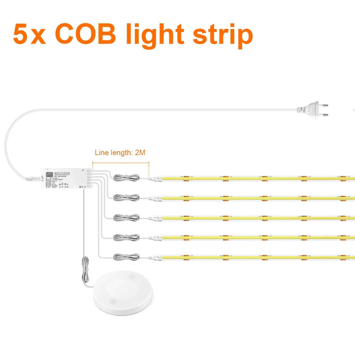 LED Strip Light Bookcase Wardrobe Closet Lamp.