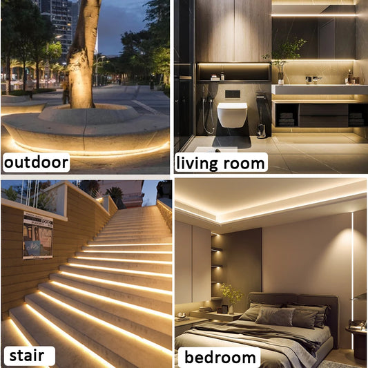 Waterproof Led Strip High Brightness for Room Bedroom Kitchen Outdoor Garden Lighting