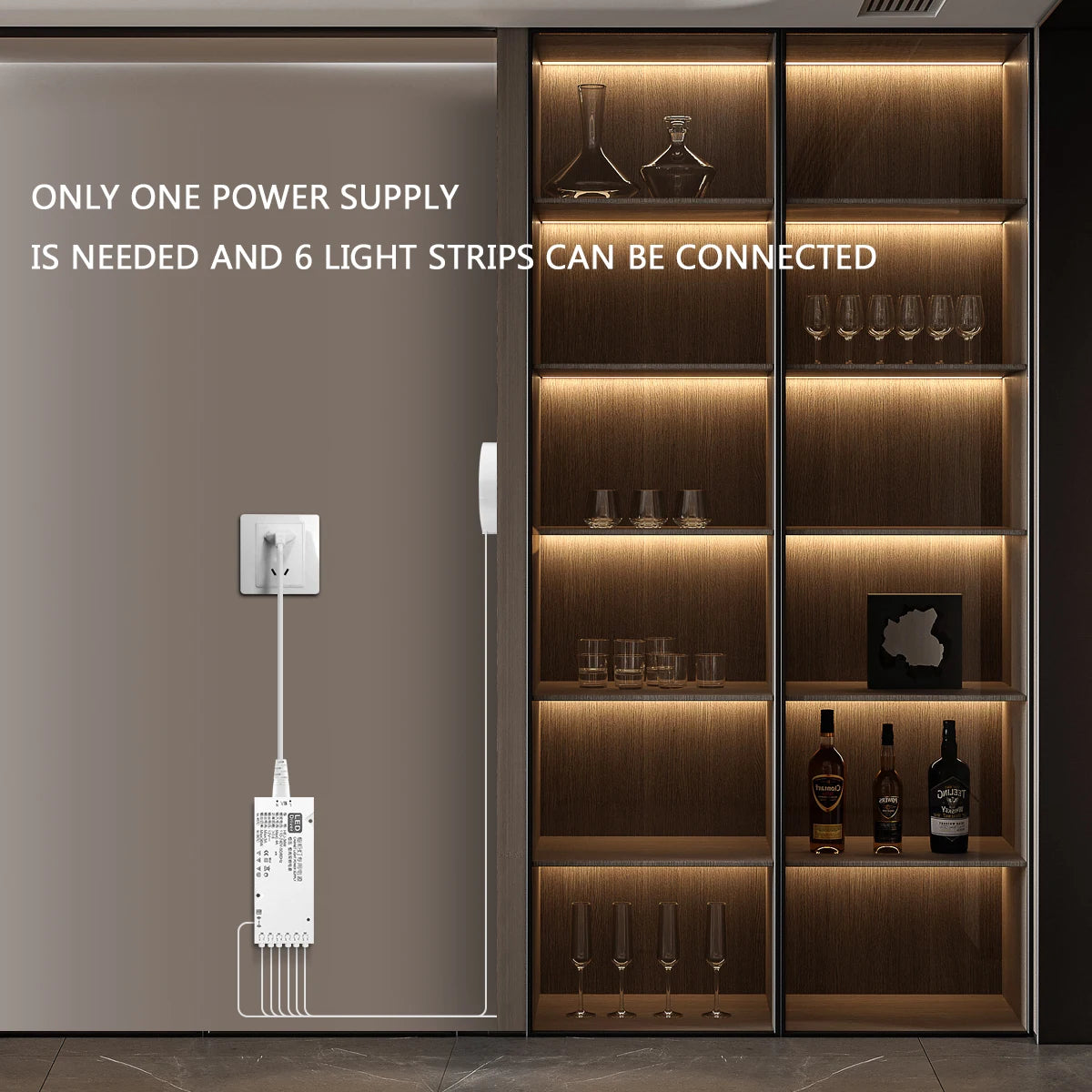 LED Strip Light Bookcase Wardrobe Closet Lamp.