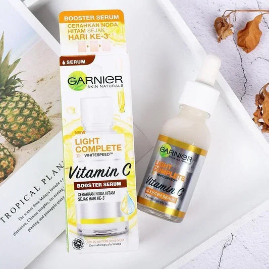 Garnier Bright Complete  Vitamin C Niacinamide Booster Products.