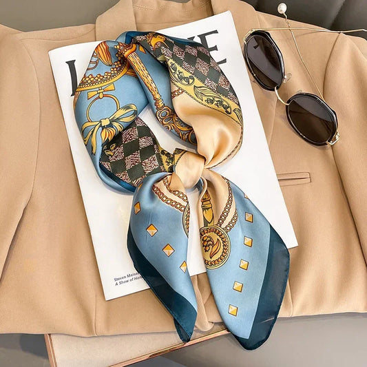 Neckerchief Female Luxury Square Scarf for Women.