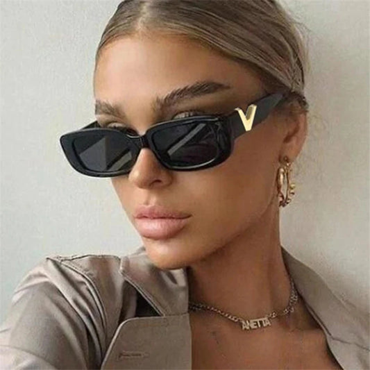 Rectangle Sunglasses Women Brand Designer Vintage Frame Sun Glasses Ladies.