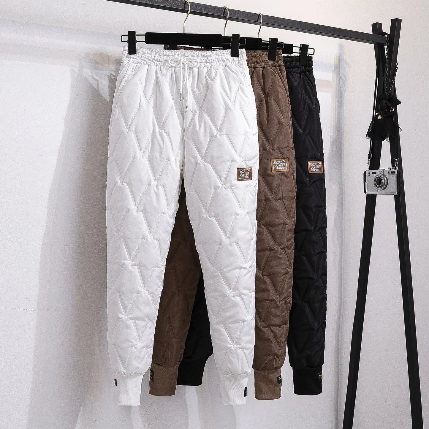 Autumn Winter Down Cotton Pants for Women.