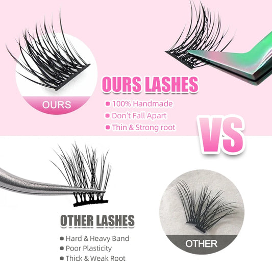 Super MASSCAKU Segmented DIY Handmade Makeup Eyelashes Brush Bond.