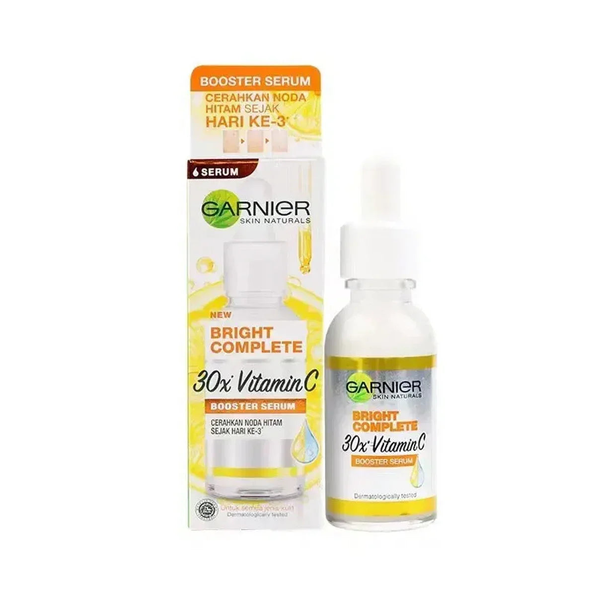 Garnier Bright Complete  Vitamin C Niacinamide Booster Products.